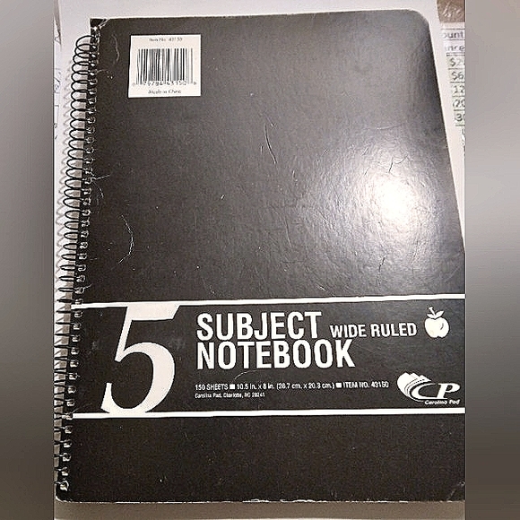 GIFTED...5 SUBJECT WIDE RULED NOTEBOOK - Picture 2 of 9